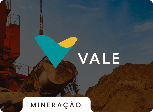 imagem de um campo de mineração com a logo da Vale na frente